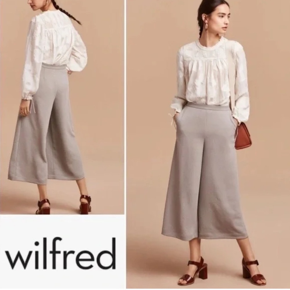 Wilfred Taupe Culottes Wide Leg Pants
